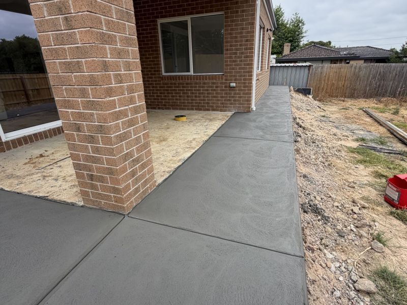 Greycon Group - standaard concrete apron completed in blackburn in 2026 supplied by metro mix concrete. with 70m2 of coverage costiing approx $10K